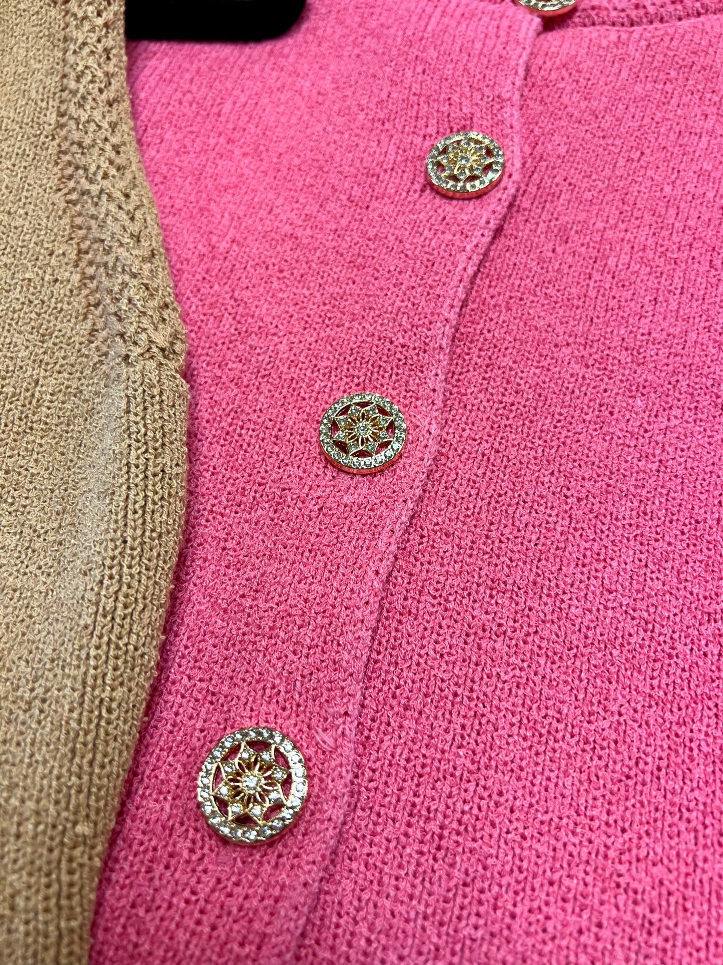 Gold Diamond Button Vest