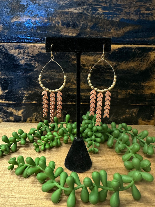 Blush Chevron Earring