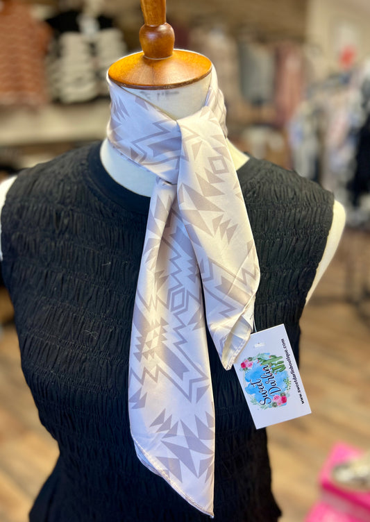 Small Taupe Aztec Wild Rag