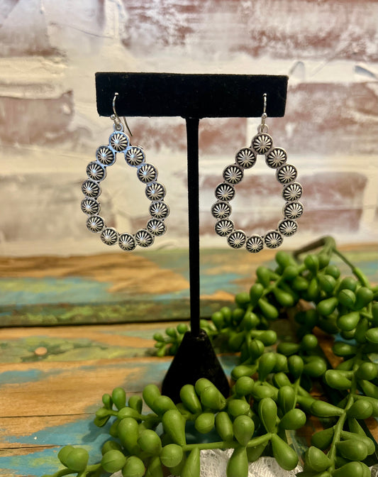 Mini Concho Teardrop Earring