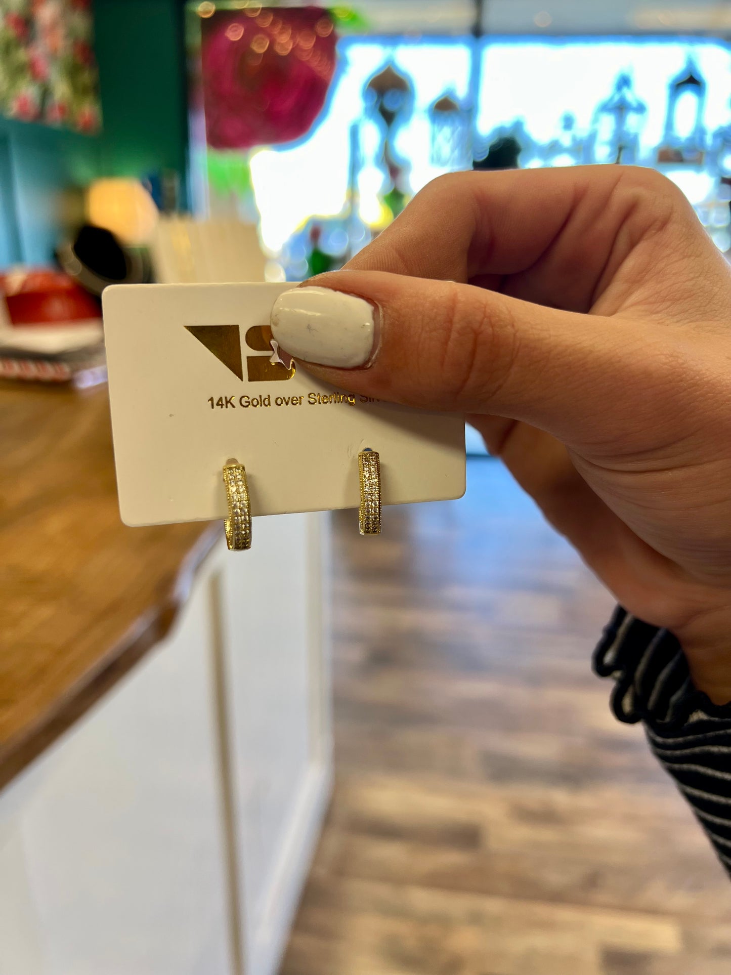 Waterproof Hoop Gold Plated Earrings