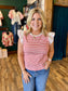 Stitched Flutter Sleeve Top