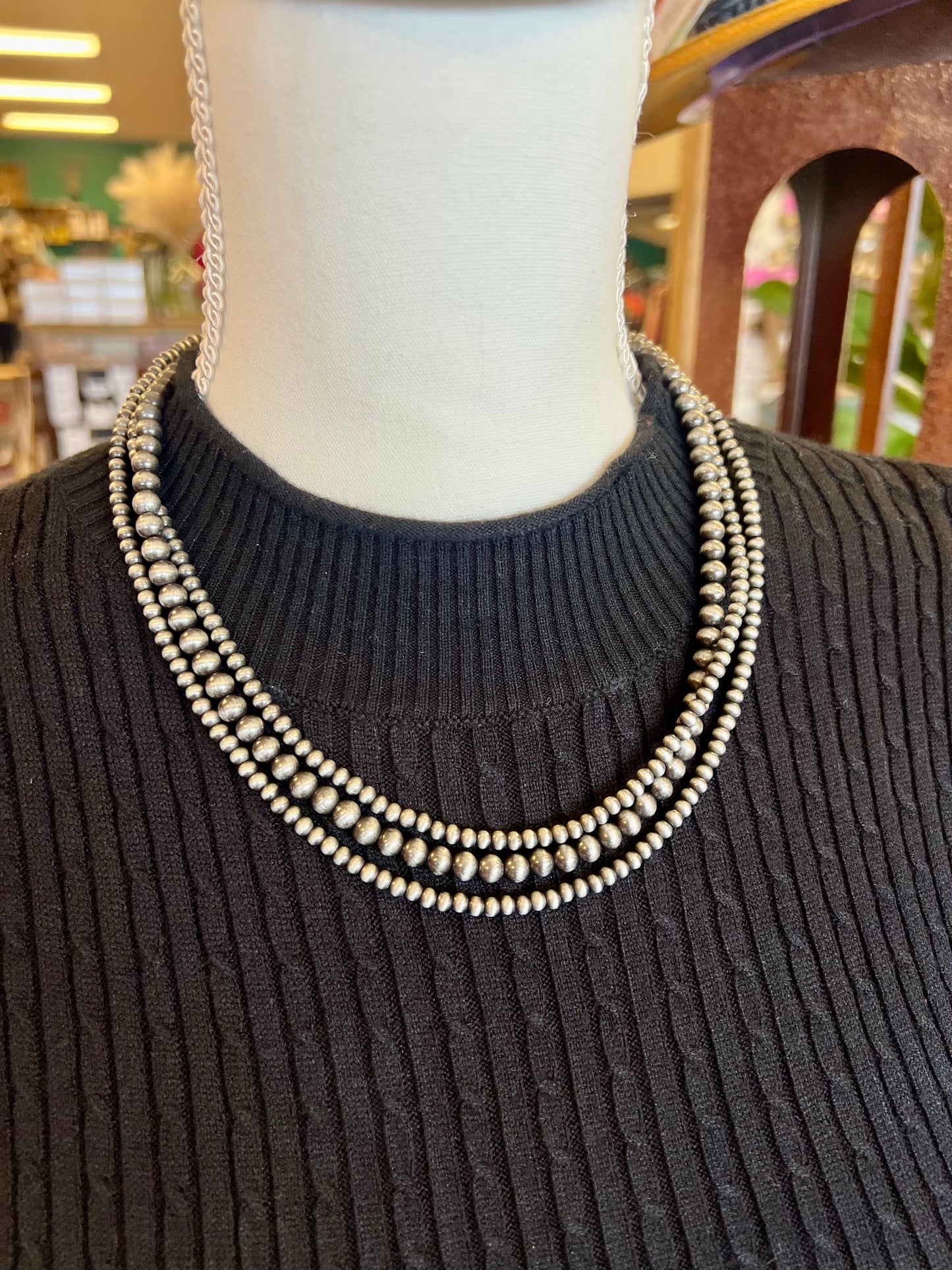 Triple Strand Pearl Necklace