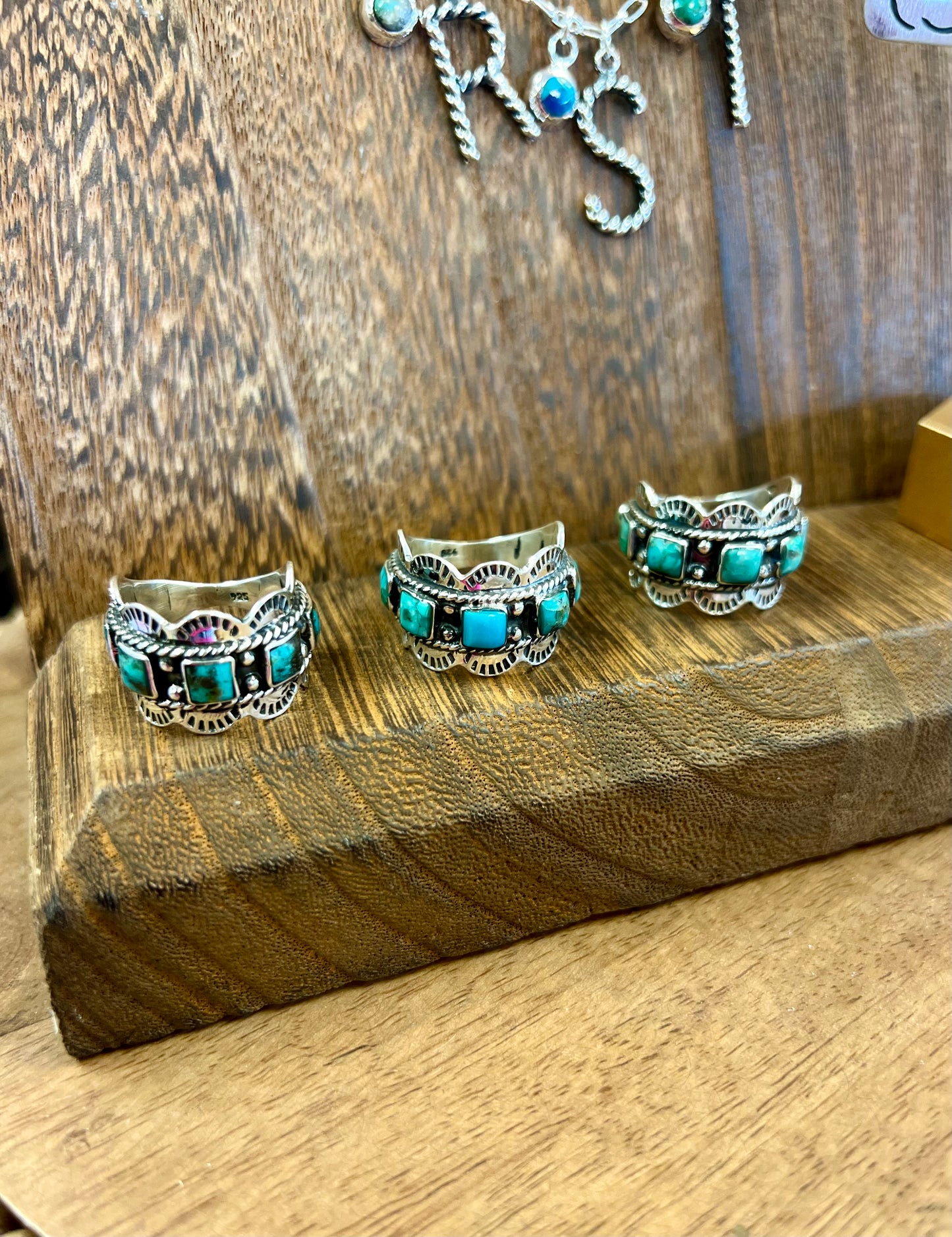 Sterling Silver Square Scallop Ring