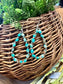 Oblong Turquoise Teardrop Earring