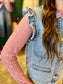 Candy Pink Floral Lace Top