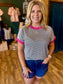 Two Toned Subtle Stripe Top
