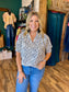 Dotted Smocked Sleeve Blouse