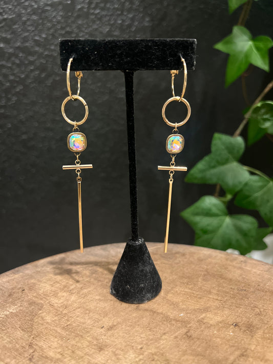 Hoop Circle & Bar Earring