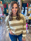 Striped Loose Fit Lightweight Sweater