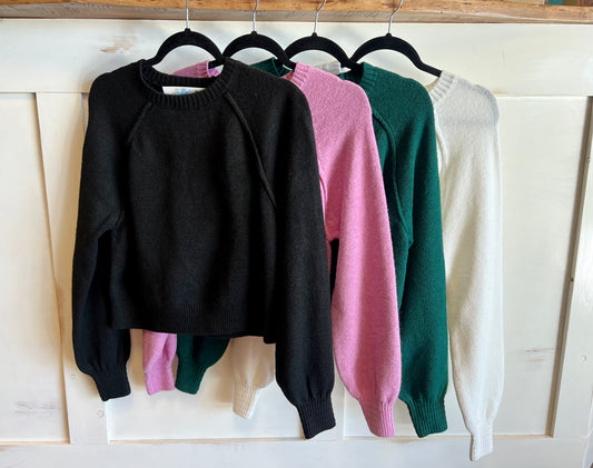 Raglan Crop Sweater