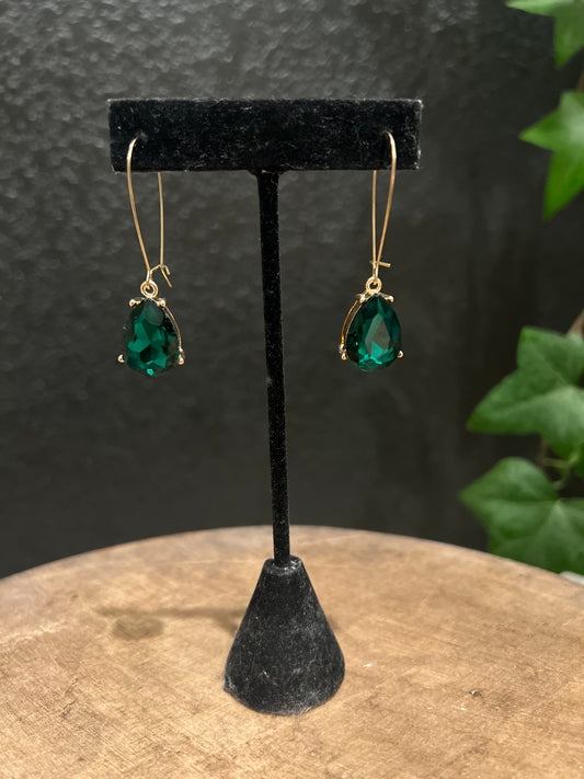 Emerald Teardrop Earrings