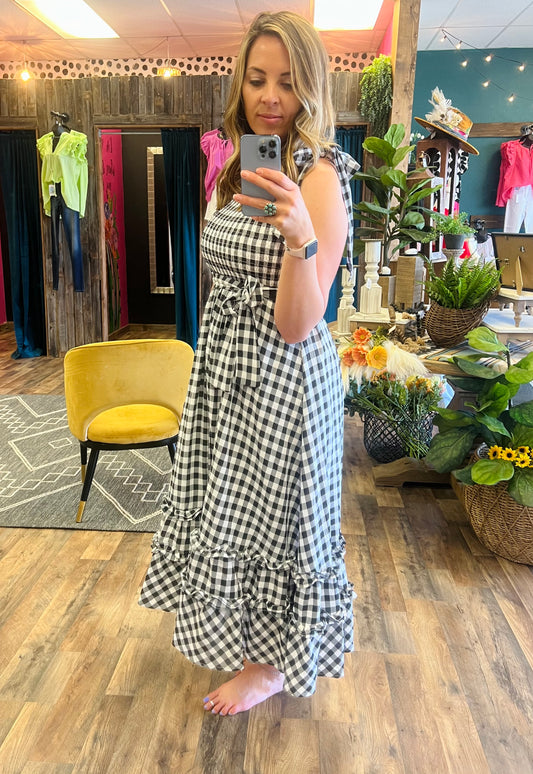 Black & White Gingham Dress