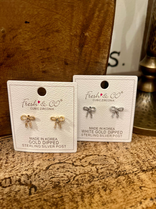 Diamond Bow Stud
