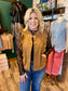 Rust Button Up Ruffle Vest