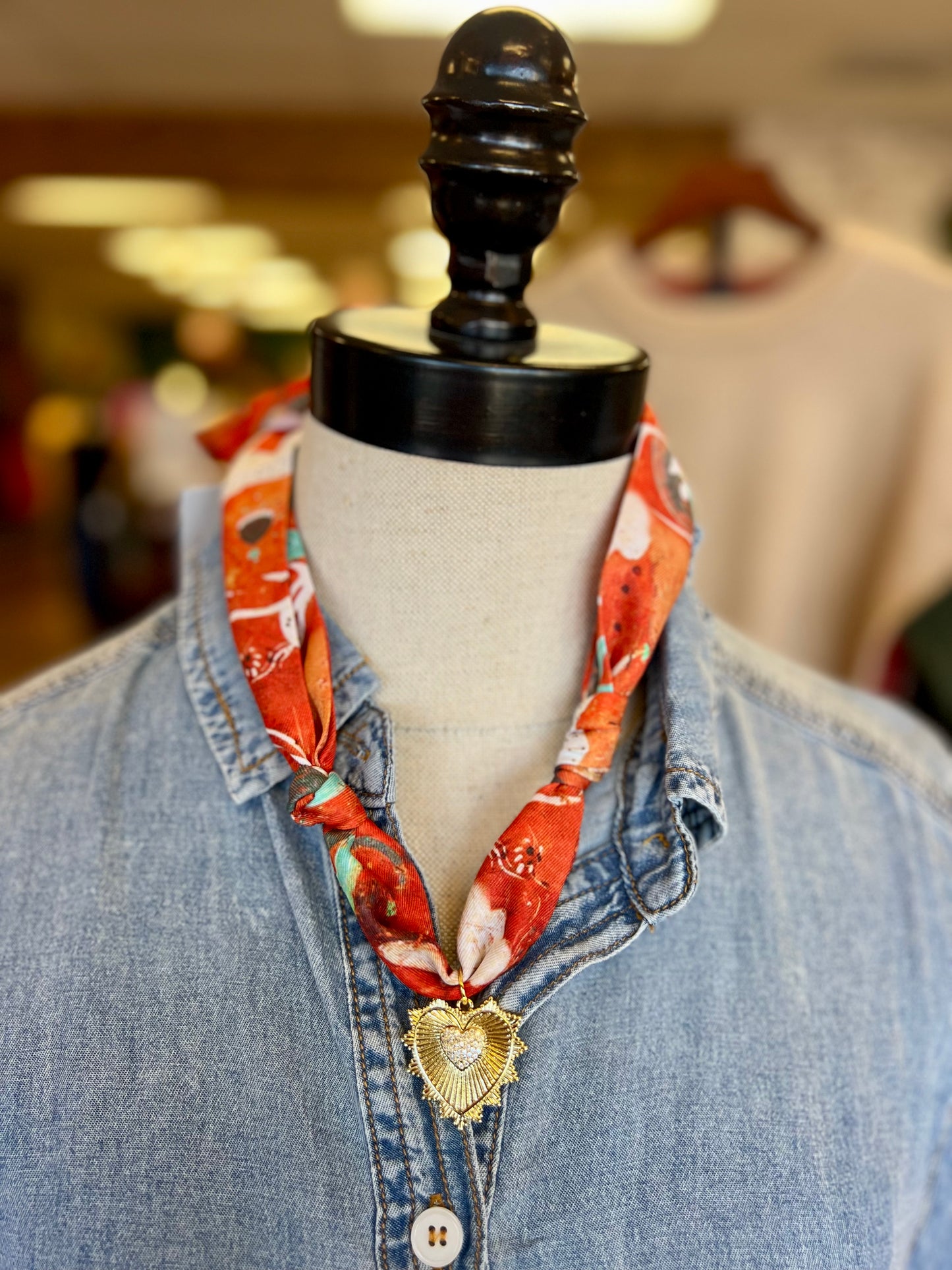 Scarf Pendant Necklace