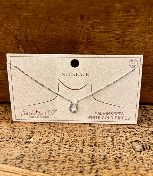 Diamond Horseshoe Necklace