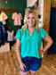 Scalloped Ruffle Sleeve Top