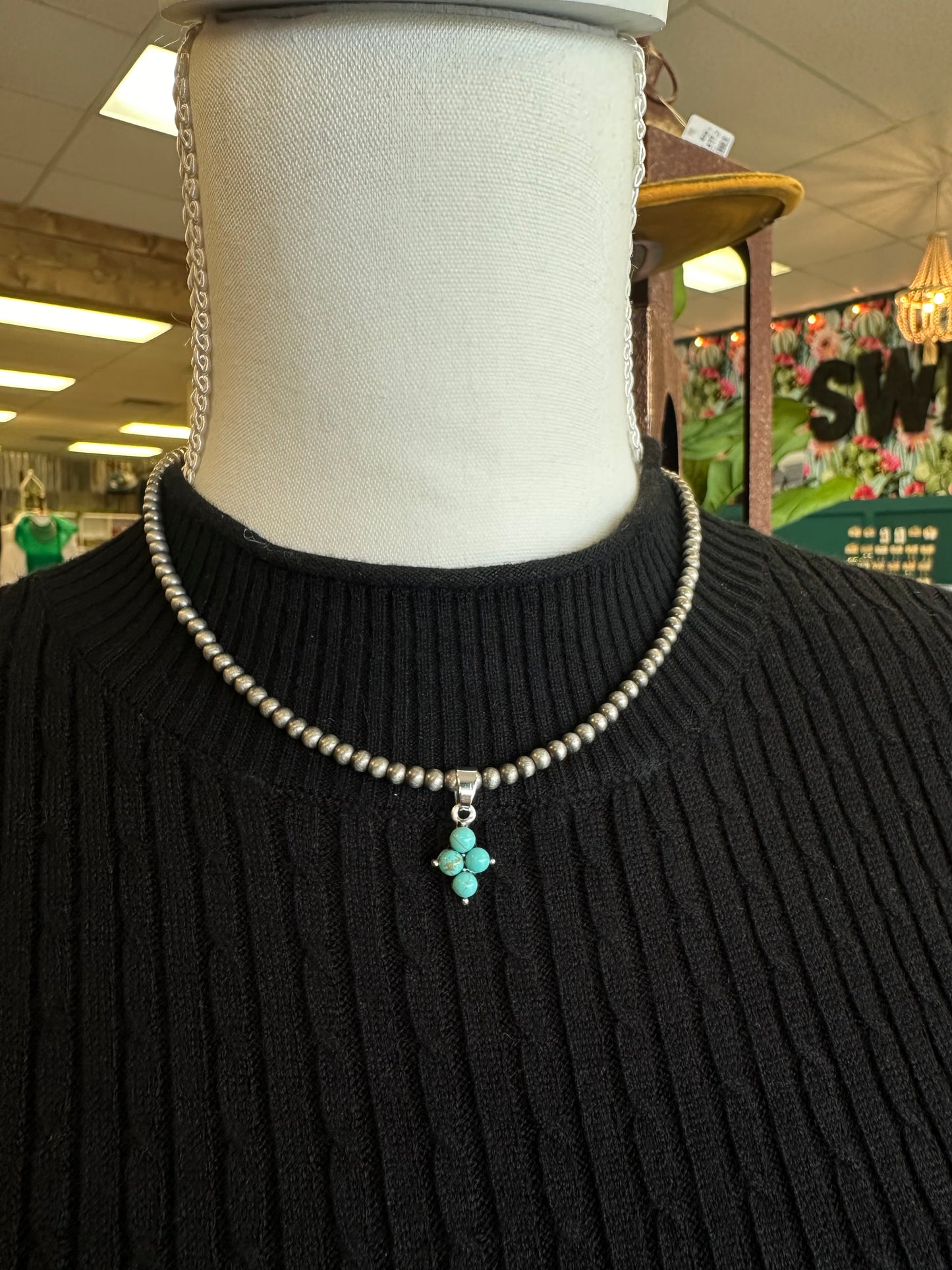 Petite Turquoise Drop Necklace