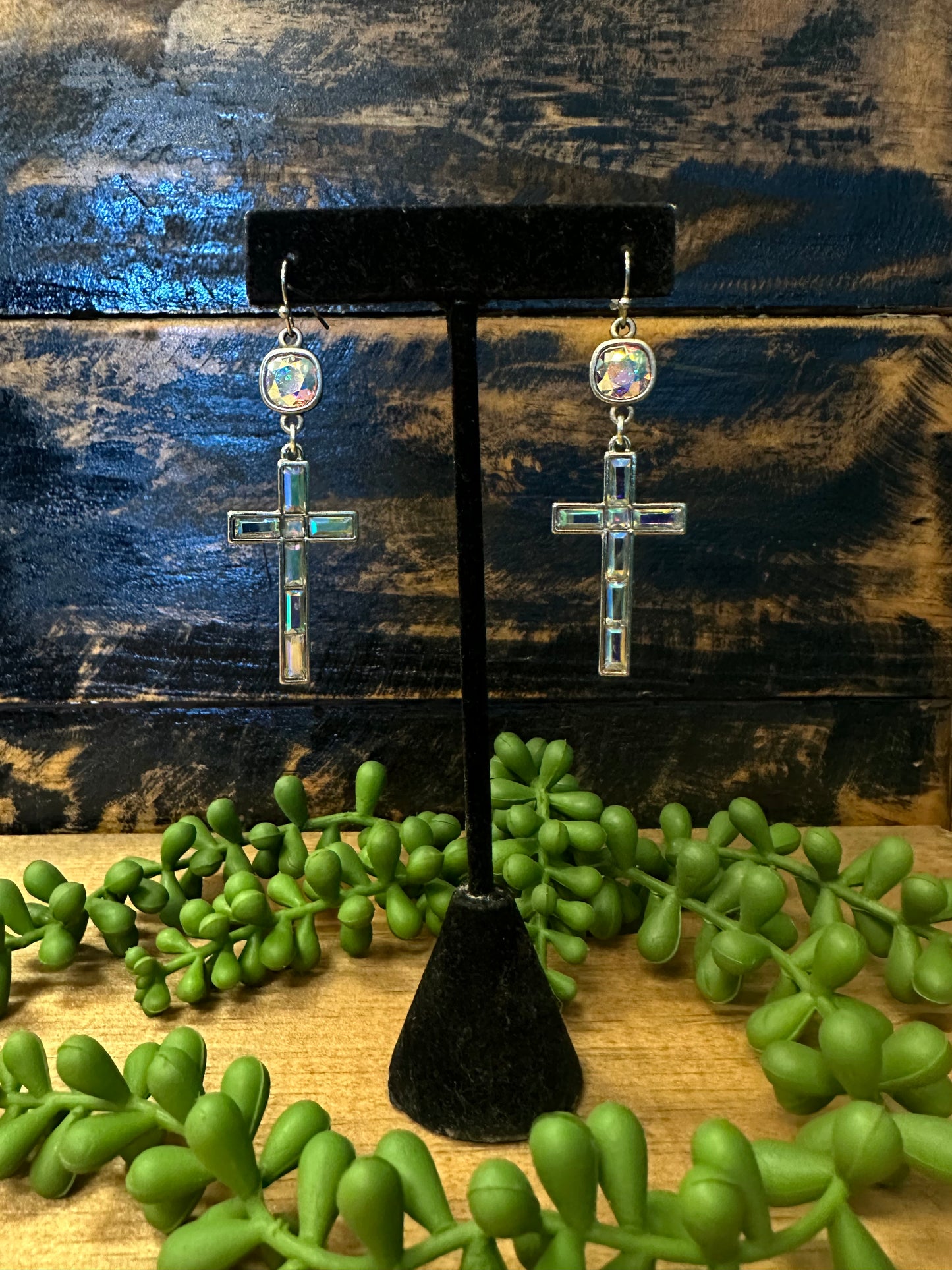 Silver Cross Earrings