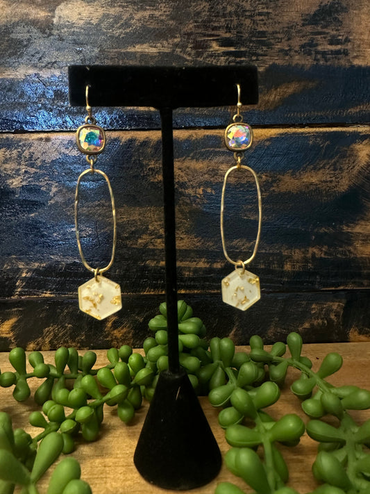 Gold Oval Earrings