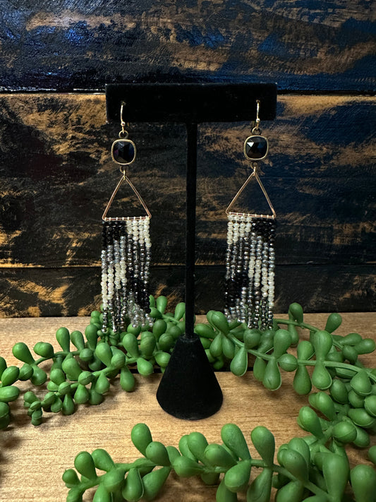 Black Fringe Earrings