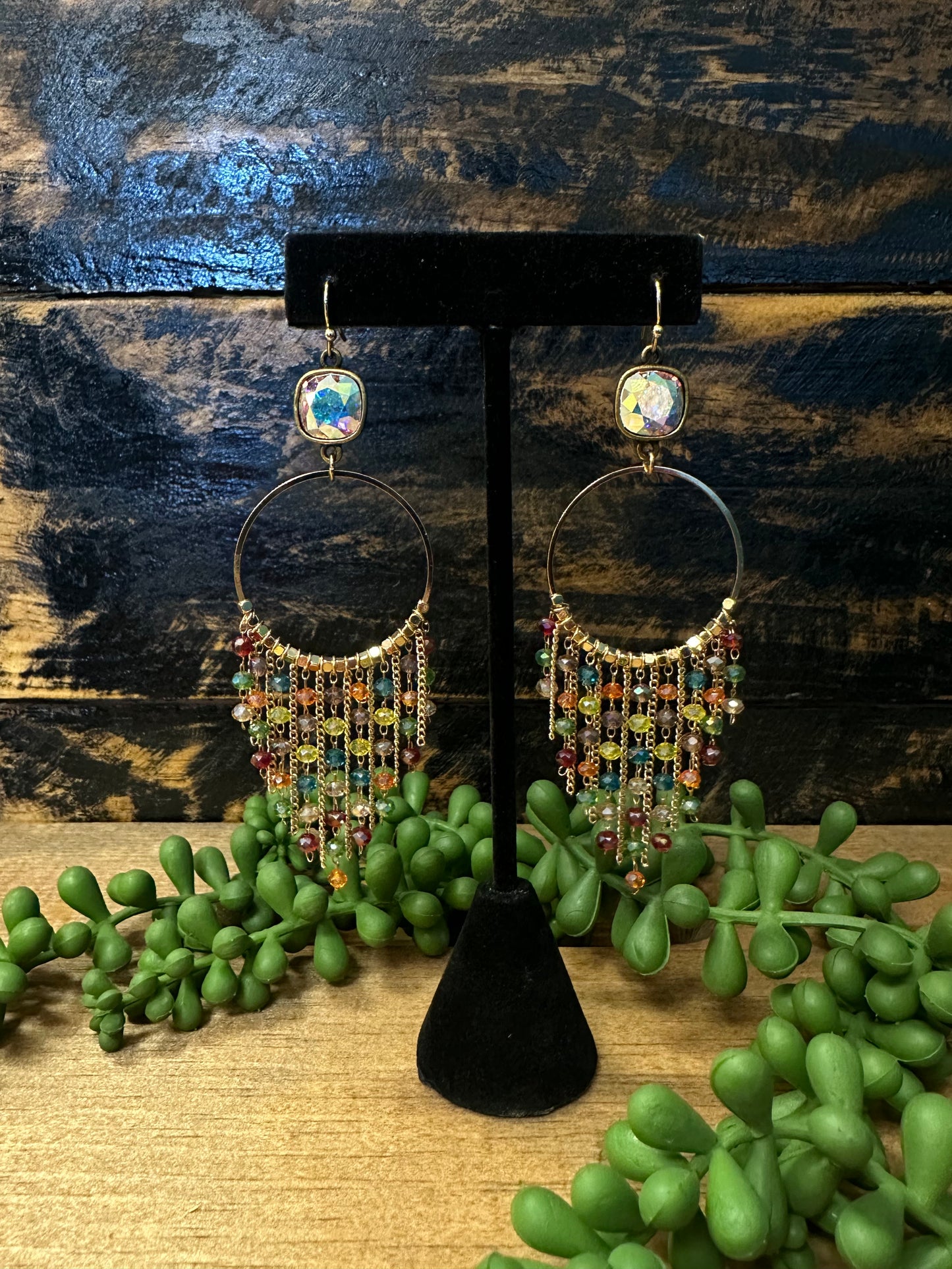 Multi-color Fringe Earring