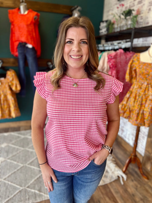 Gingham Sleeveless Top