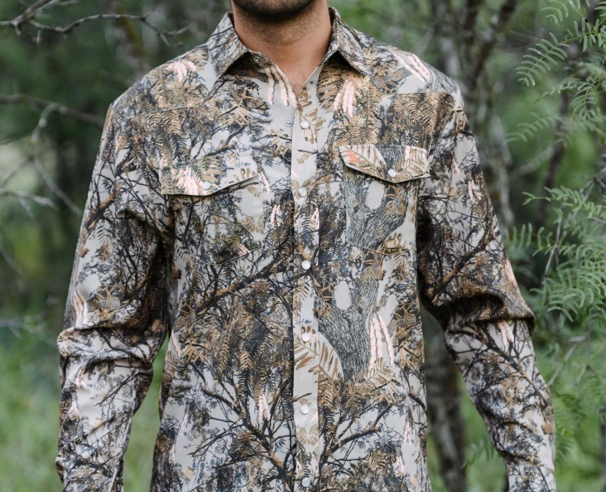 Mesquite Camo Long Sleeve Pearl Snap