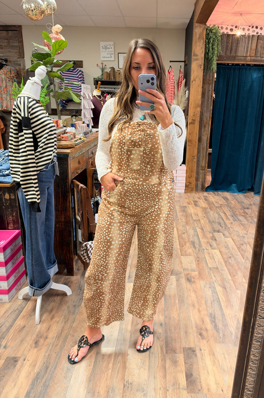 Fawn Printed Overalls