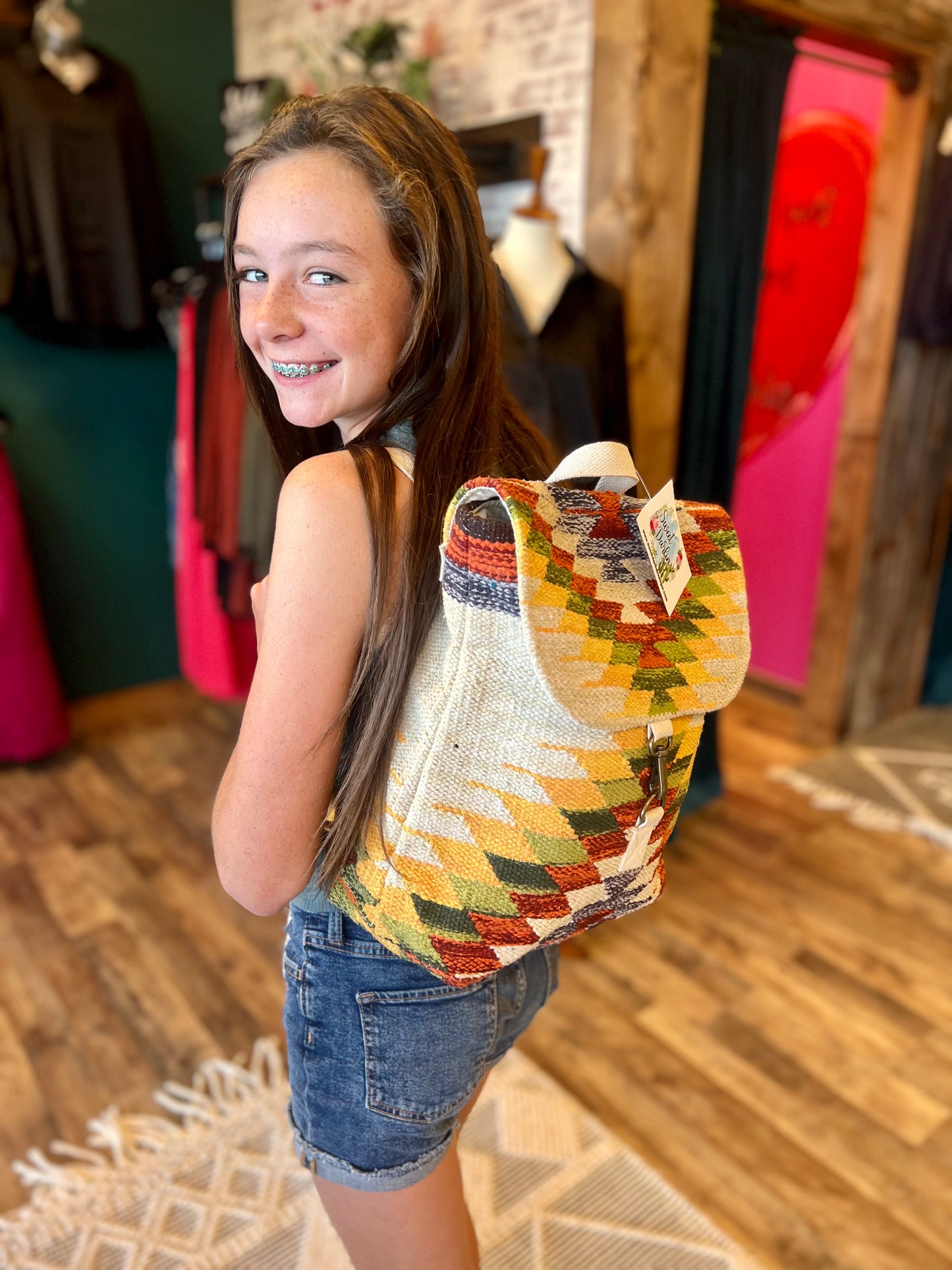 Woven Aztec Backpack