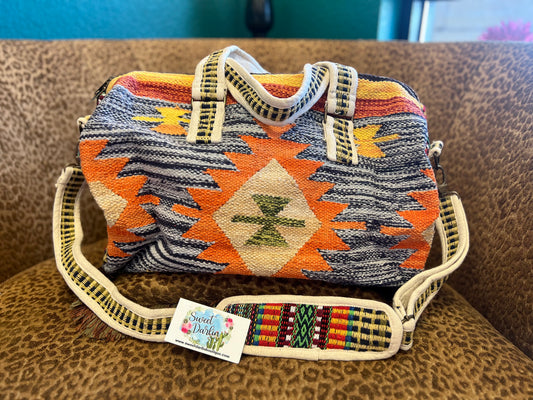 Blue Aztec Duffle