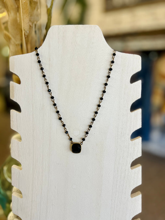 Black Linked Necklace