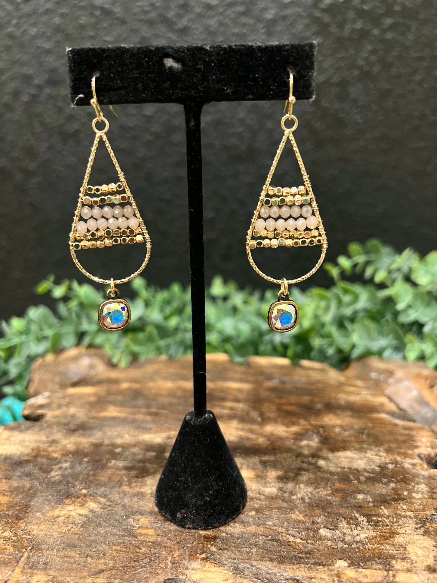 Hand Wrapped Teardrop Earring