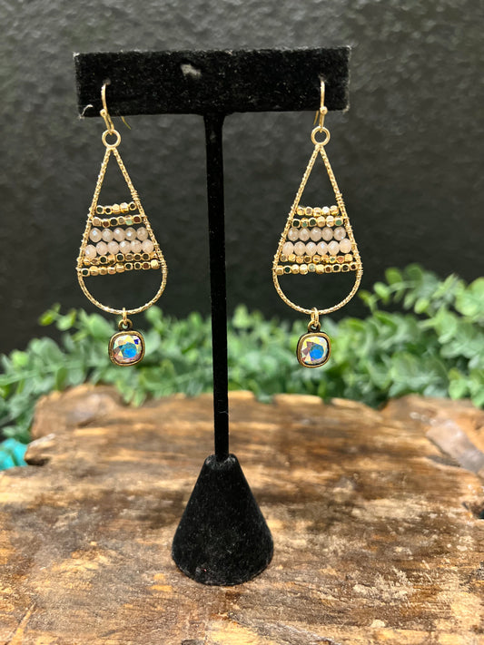 Hand Wrapped Teardrop Earring