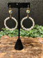 Crystal Beaded Hoop Earring