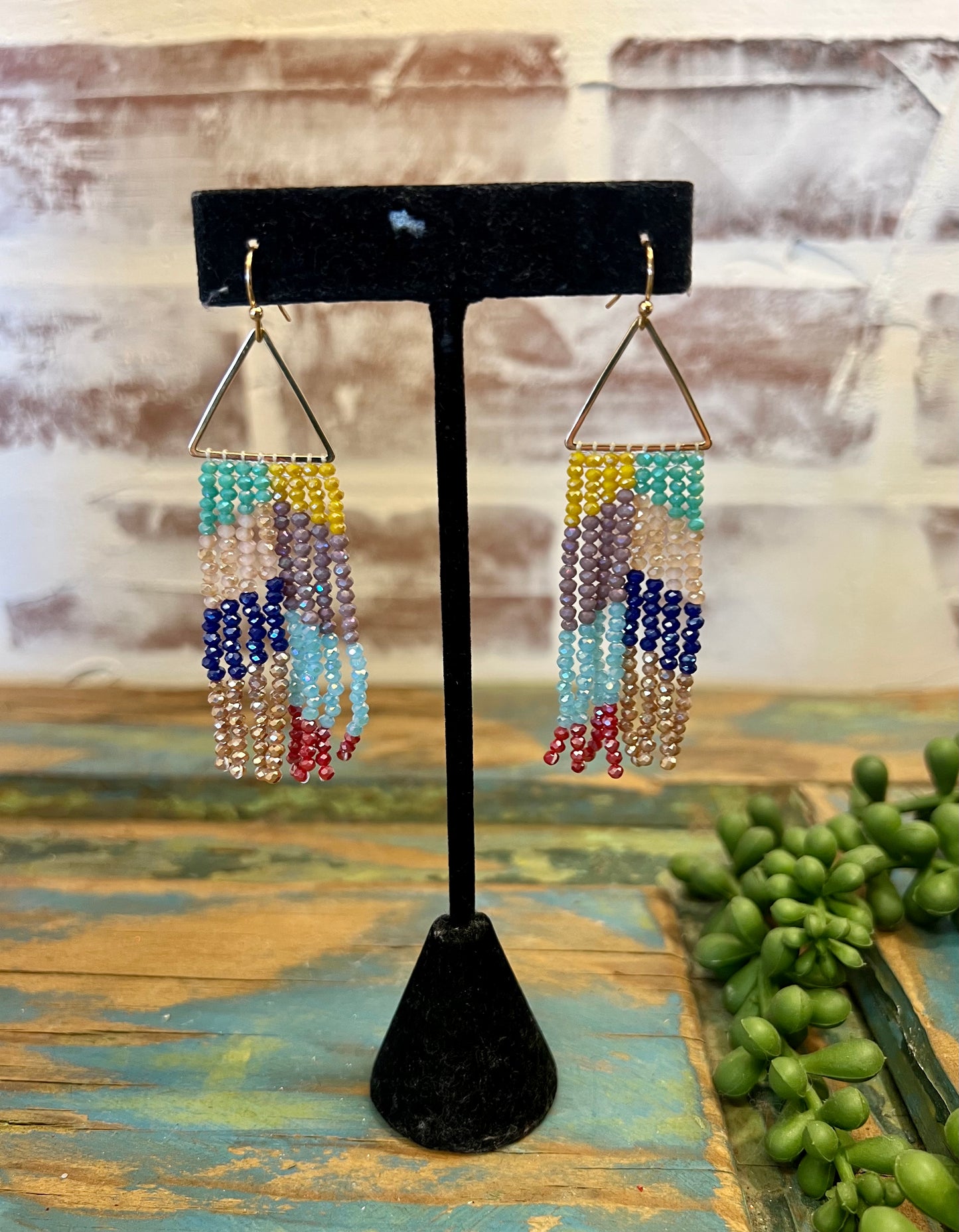 Triangle Seed Bead Earring