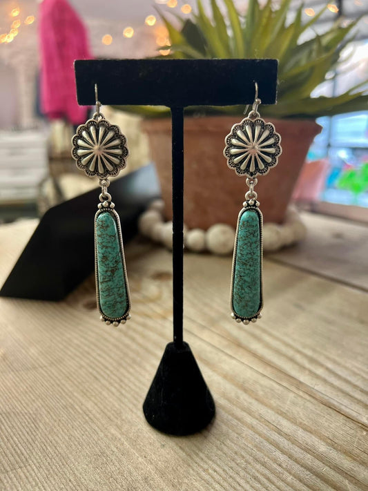 Concho Drop Earrings