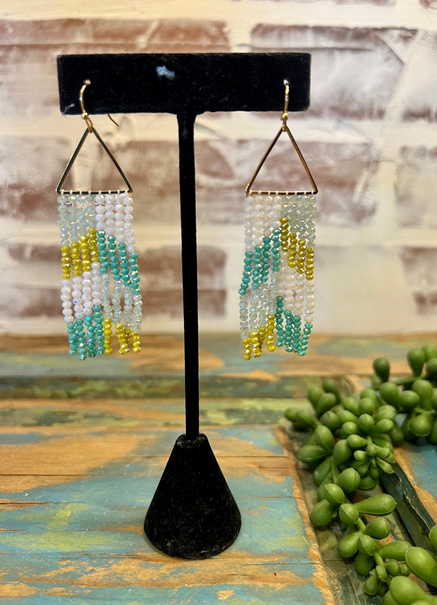 Triangle Seed Bead Earring