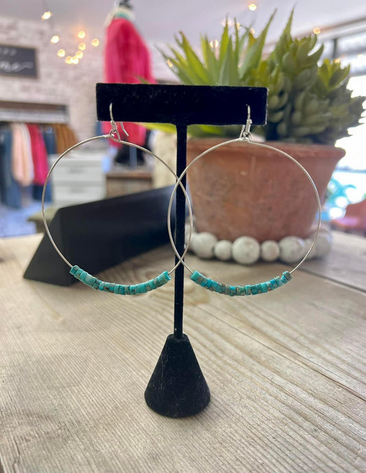 Beaded Hoop Earring