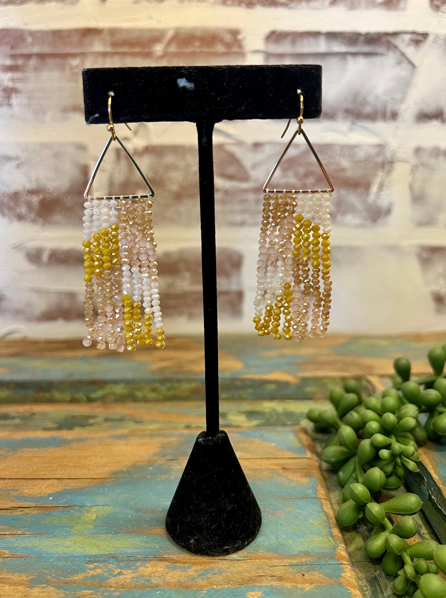 Triangle Seed Bead Earring