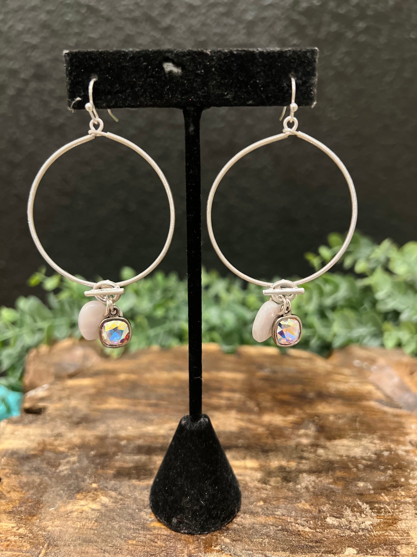 Silver Heart Charm Earring