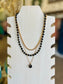 Black Triple Strand Necklace